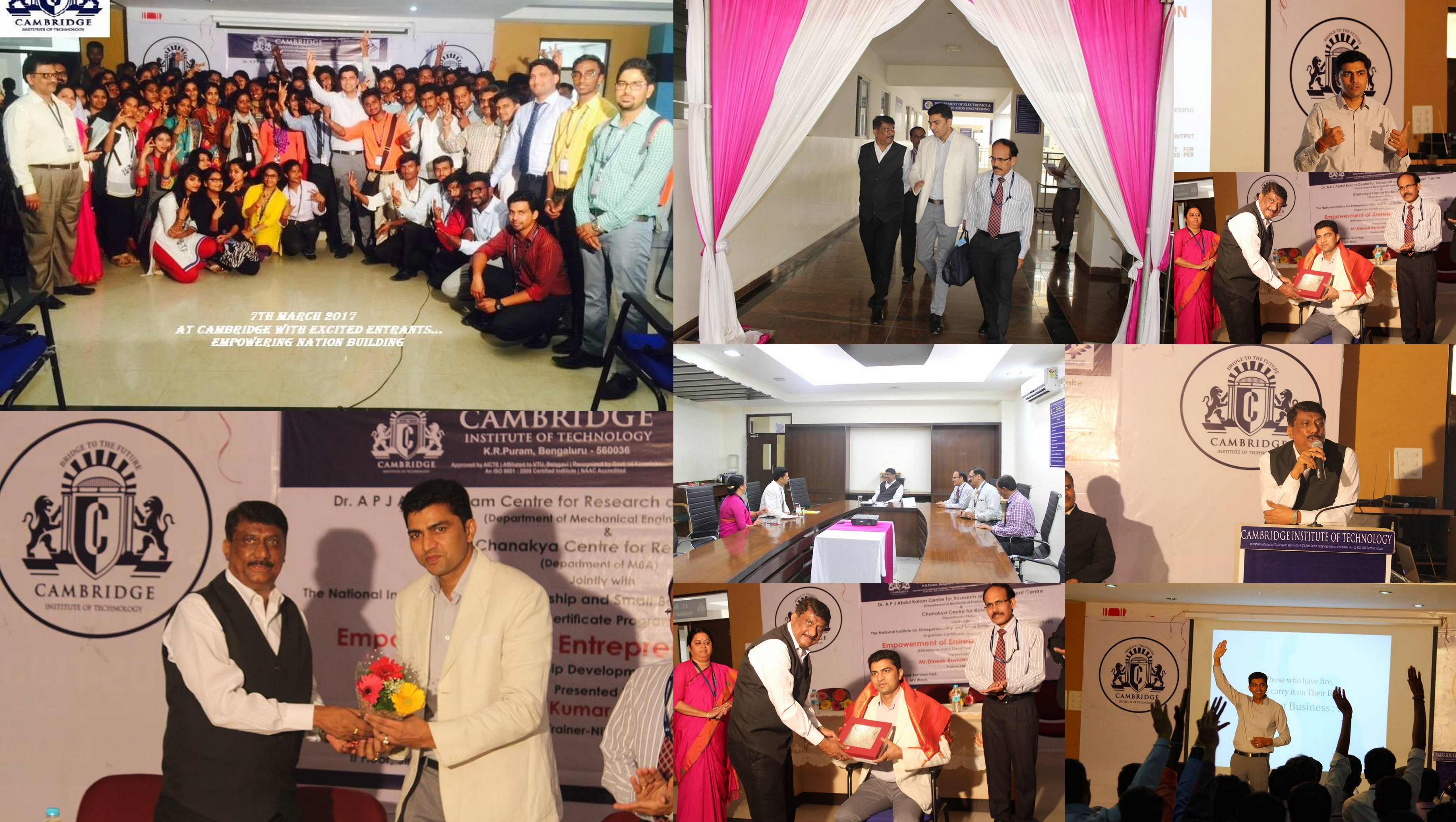 Entrepreneurship Development Programme (EDP) Workshop at Cambridge Institute of Technology